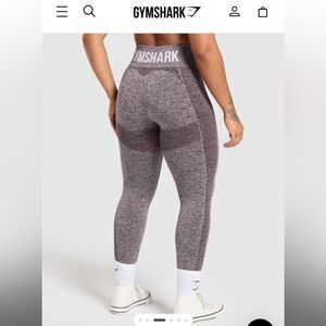 Gymshark flex high waisted leggings, marled green, size S